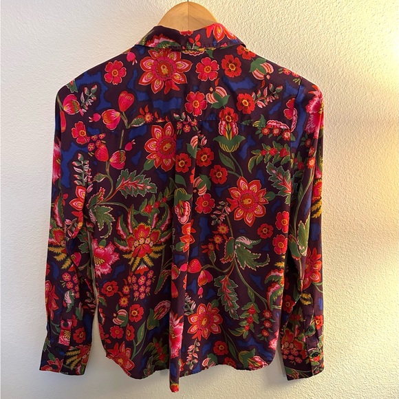 BODEN SILK FLORAL BLOUSE SIZE 2 - Picture 2 of 7